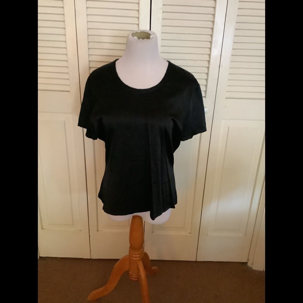 Women’s Beautiful Black Silk Blouse